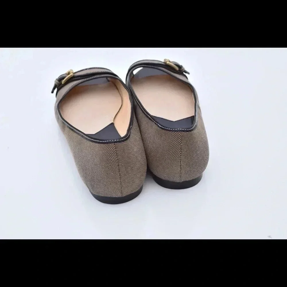 Michael Kors peep toe flats